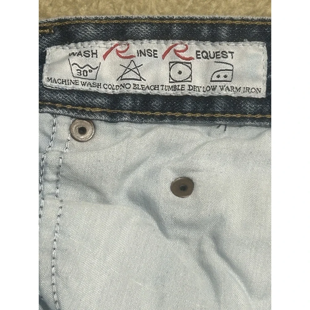 Request Jeans -  Distressed White Wash Blue‎ Denim - Men's size 36x30 RN97628